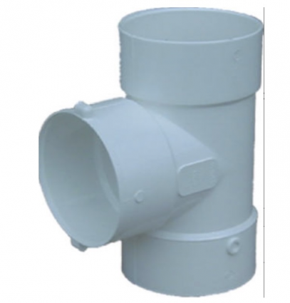 PVC Pipe Sewer And Drain Bull Nose Tee, 4"
