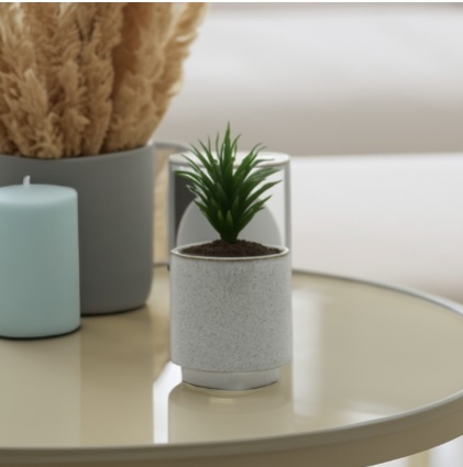 POT, CYLINDER 4" CREAM