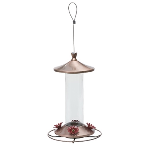Perky-Pet Elegant Copper Glass Hummingbird Feeder
