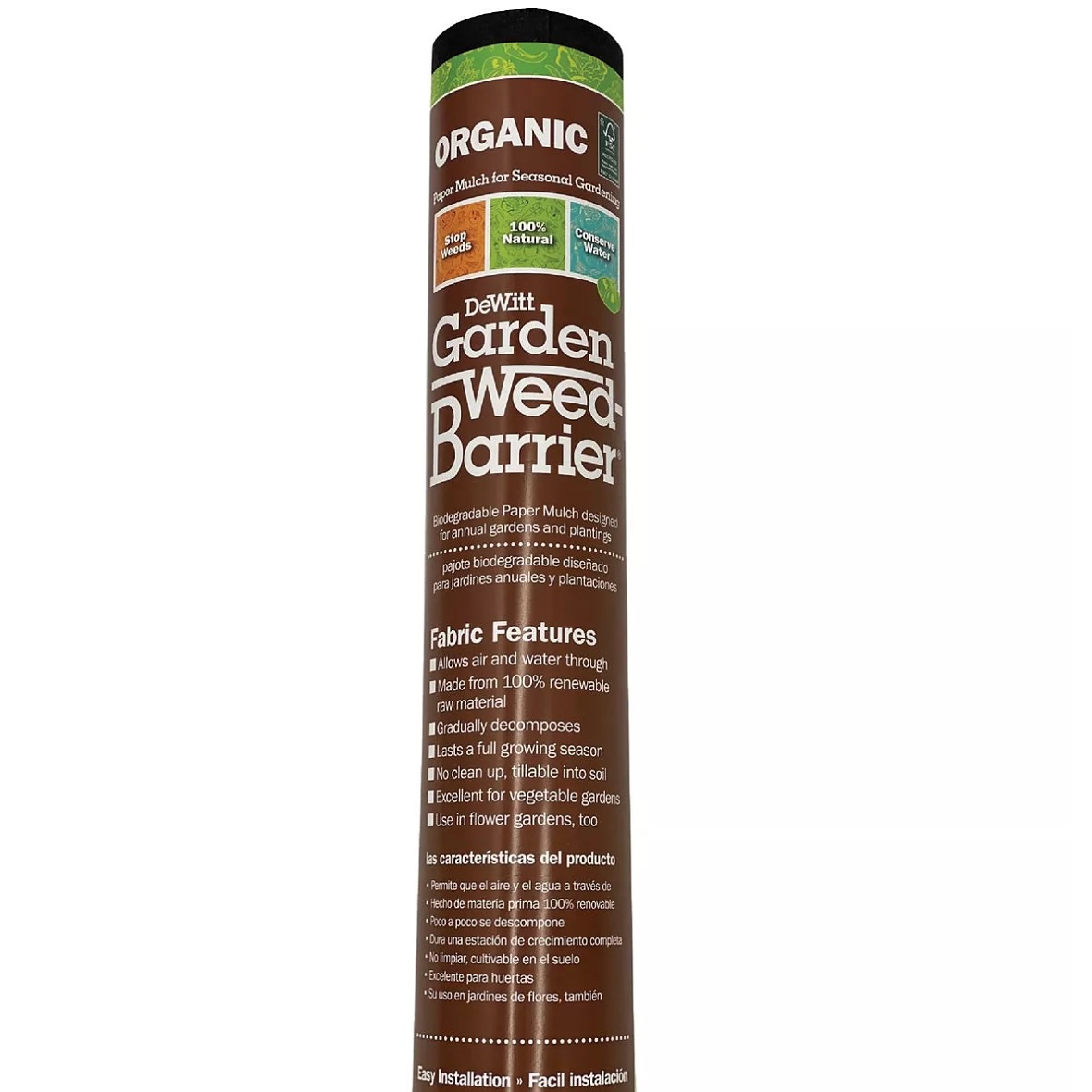 DeWitt Biodegradable Paper Mulch Garden Fabric 3' x 40'