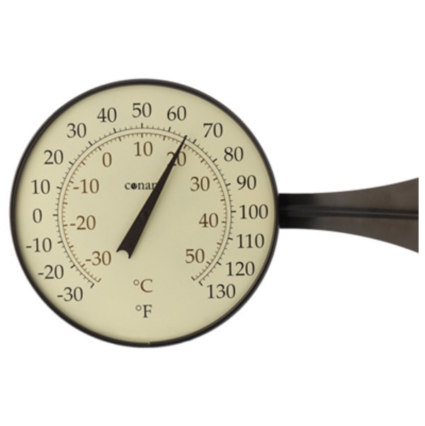 Conant Bronzed Large Dial Thermometer 8.5"