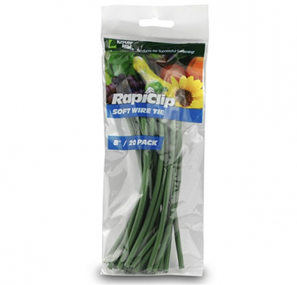 Luster Leaf Rapiclip Soft Wire Tie Strips 8" 20 Pack