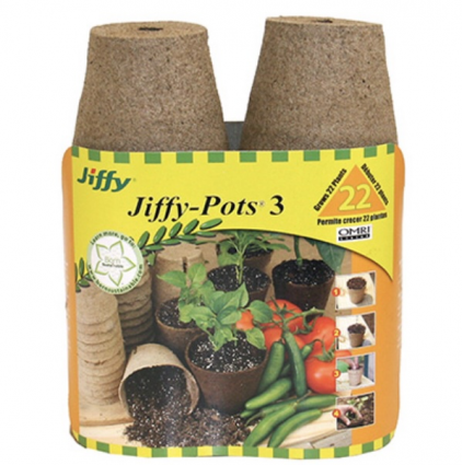Jiffy Round Peat Pots 3″ 22 Pack