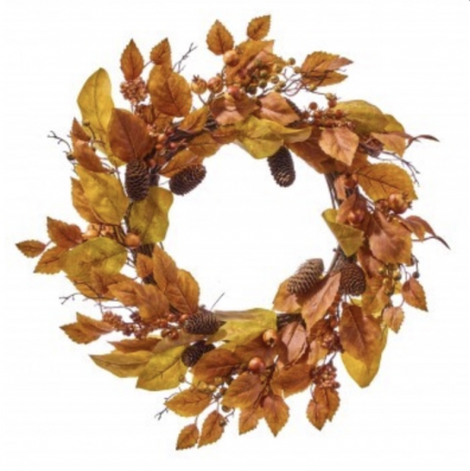 Beech Berry Cone Mix Wreath 22"
