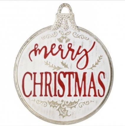 Metal Merry Christmas Ornament Wall D&eacute;cor 24"