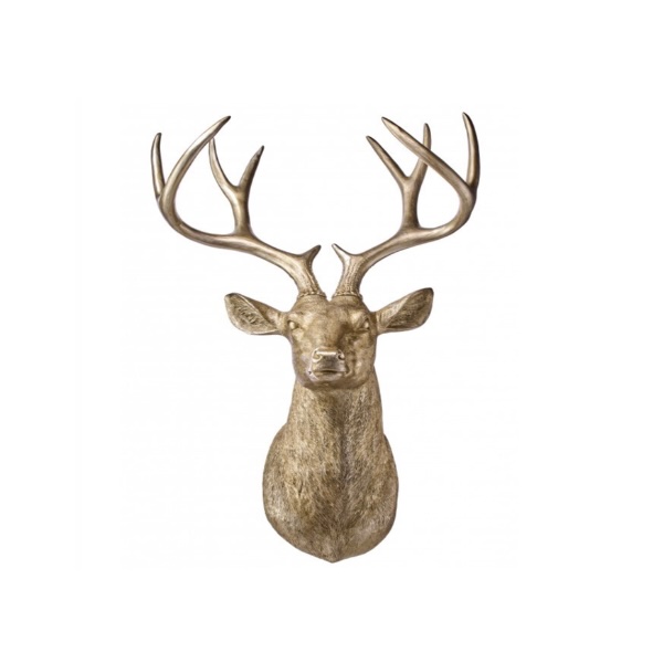 Champagne Resin Deer Bust 30"