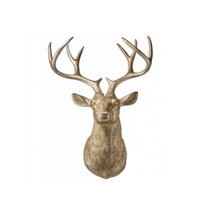 Champagne Resin Deer Bust 30"