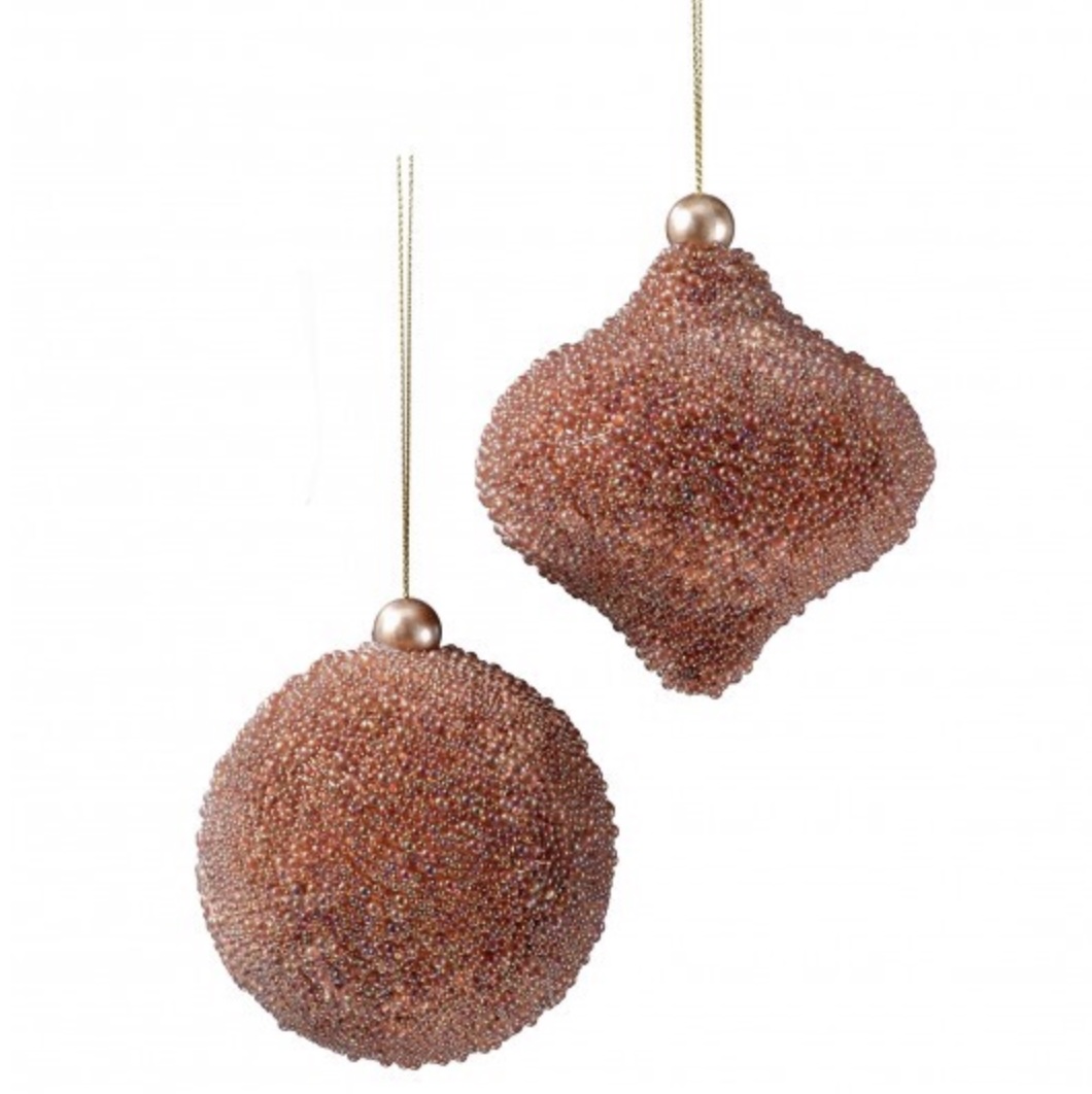 Cinnamon Spice Beaded Ornament Assortment 3.5" (Sold Seperately)