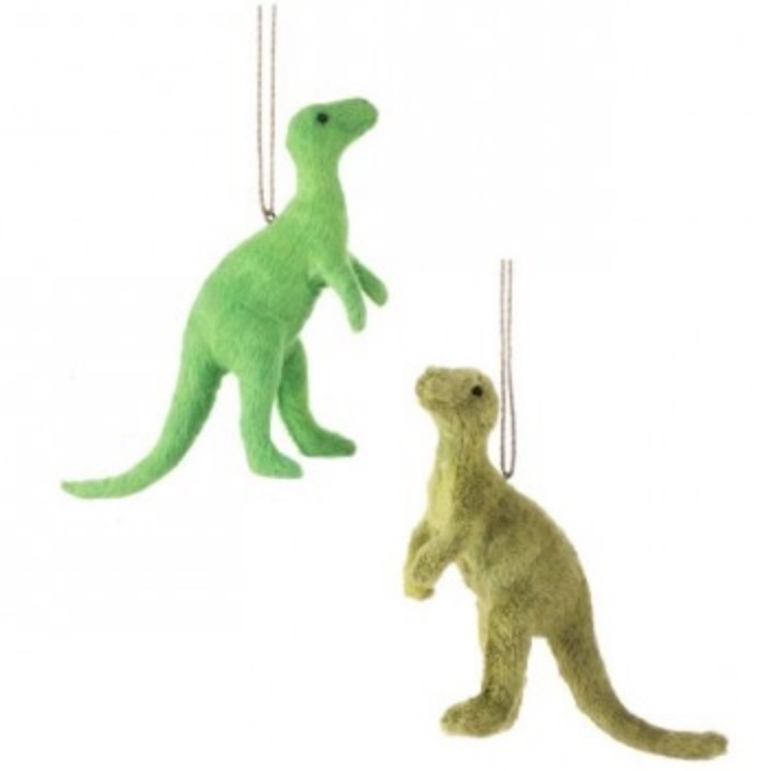 Fur Dinosaur Ornament 5.5" (Sold Seperately)