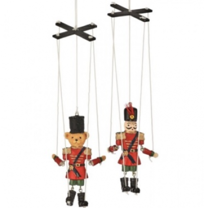Resin Marionette Toy Soldier Ornament 5" (Sold Separately)