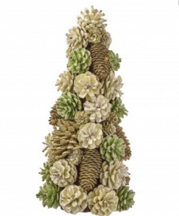Winter Warmth Cone Wreath 13.5"