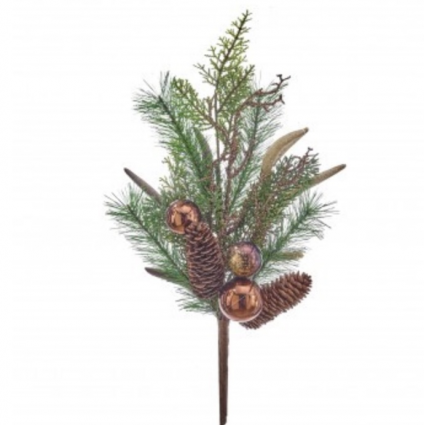 Antler Cone Pine Spray 22"