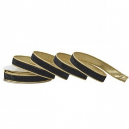 Black Gold Velvet Ribbon 1" x 10Y