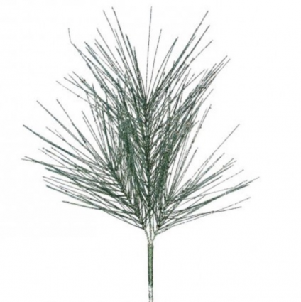 Glitter Long Needle Pine Spray 23"