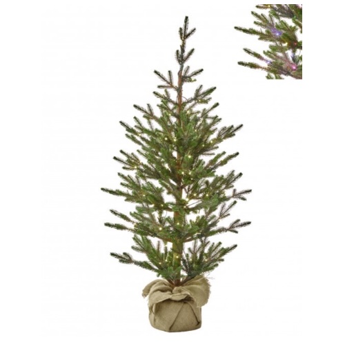LED Spruce Tree in Burlap 4'