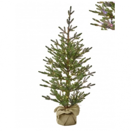 LED Spruce Tree in Burlap 4'
