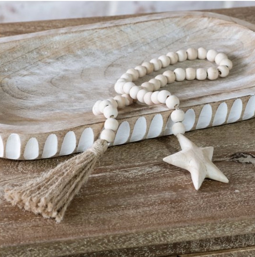 Beaded Garland with Star and Tassel 27"