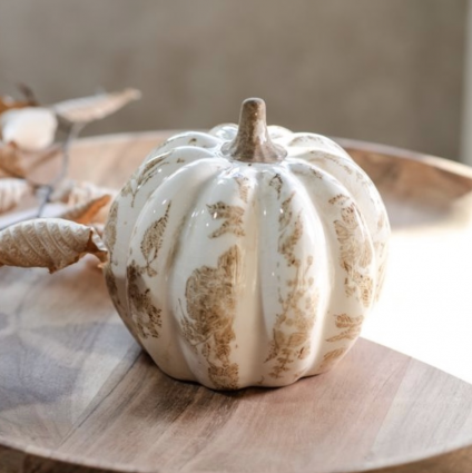Beige Heirloom Pumpkin 5"