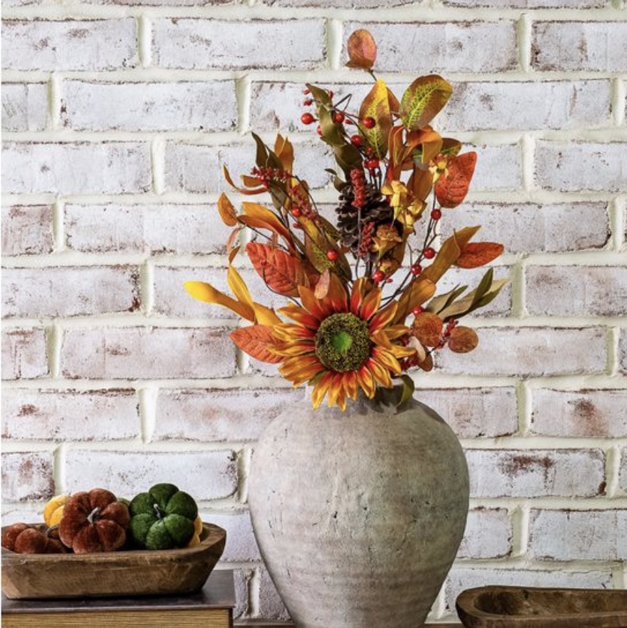 Sunflower Pinecone Spray 28"