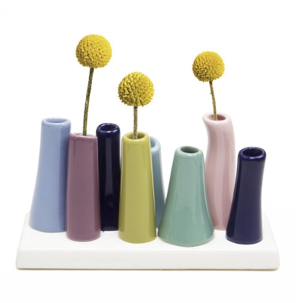 Pooley Eight-Tube Serenity Vase 7.25"