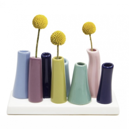 Pooley Eight-Tube Serenity Vase 7.25"