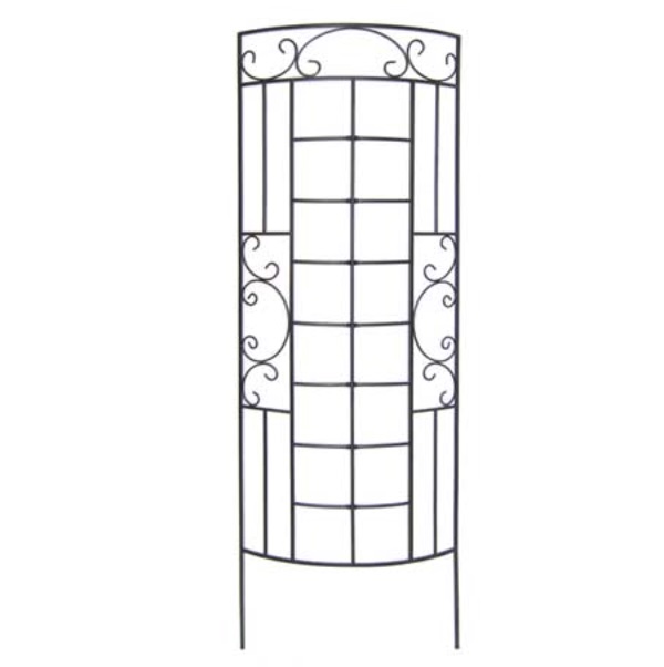 Roman Black Curved Trellis 24" x 72"H