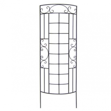 Roman Black Curved Trellis 24" x 72"H