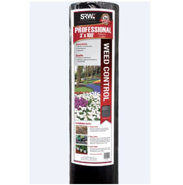 SRW Professional Black Weed Barrier 3' x 100' 3 oz