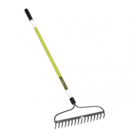 Green Thumb Heavy-Duty Steel Head Bow Rake � 16 Tines
