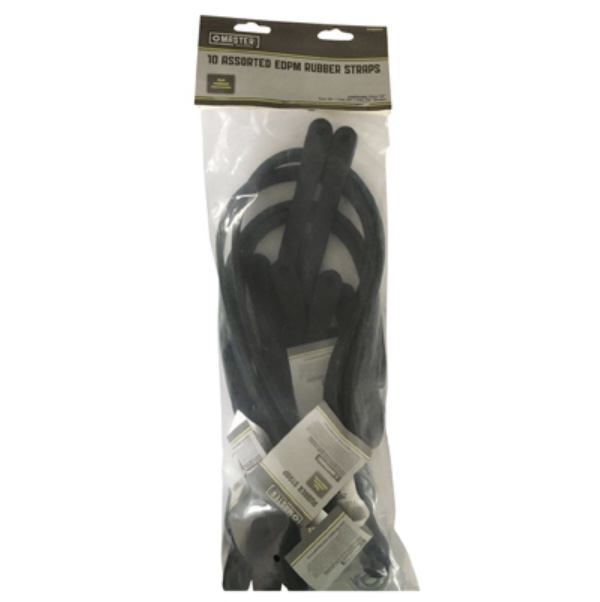 Master Mechanic Assorted EPDM Rubber Straps 10-Pack