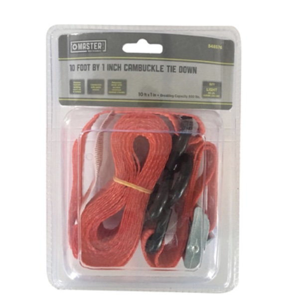 Master Mechanic Cam Buckle Tie-Down 10'
