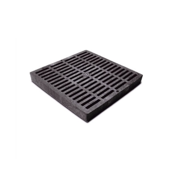 Black Square Catch Basin Grate 12" x 12"