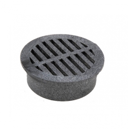 Black Round Drain Grate 6"