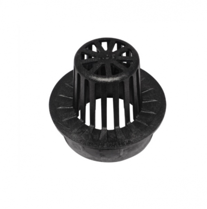 Black Flat Top Atrium Grate 4"