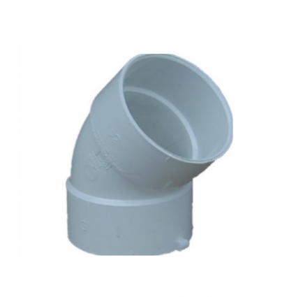 PVC Pipe Sewer And Drain 45-Degree Elbow, 4'