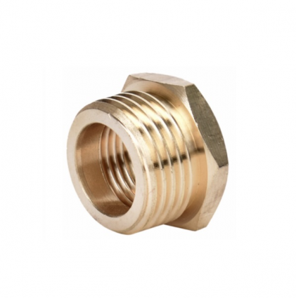 Brass Male-to-Female Hose Connector 3/4" x 1/2"