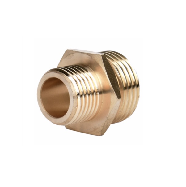 Brass Double Male Hose Connector 3/4" x 1/2"