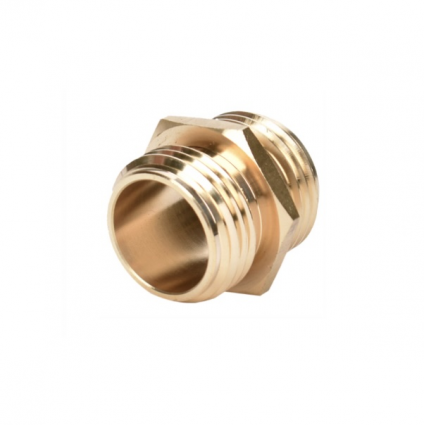 Brass Double Male Hose Connector 3/4" x 3/4"