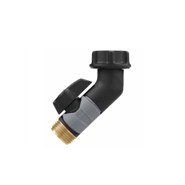 Metal Gooseneck Hose Connector with Shut-Off