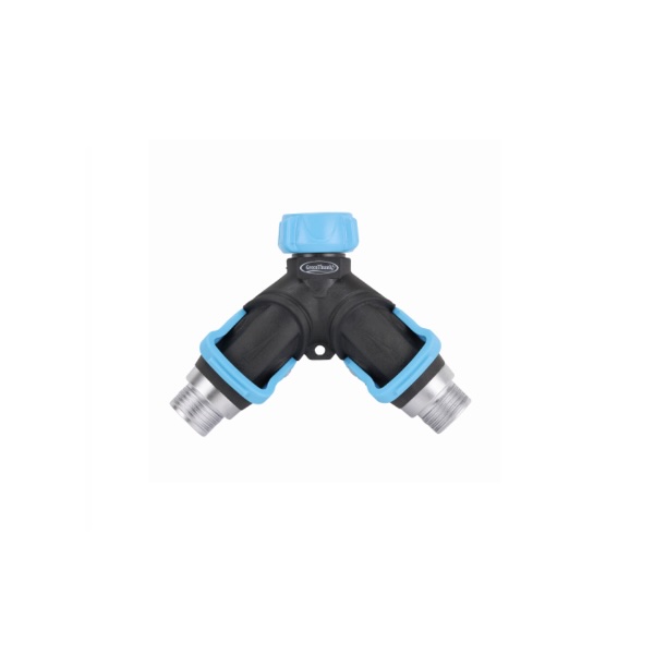 Two-Way Full-Flow Metal Hose Y Connector