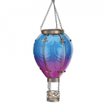 Blue Hot Air Balloon Solar Lantern Small