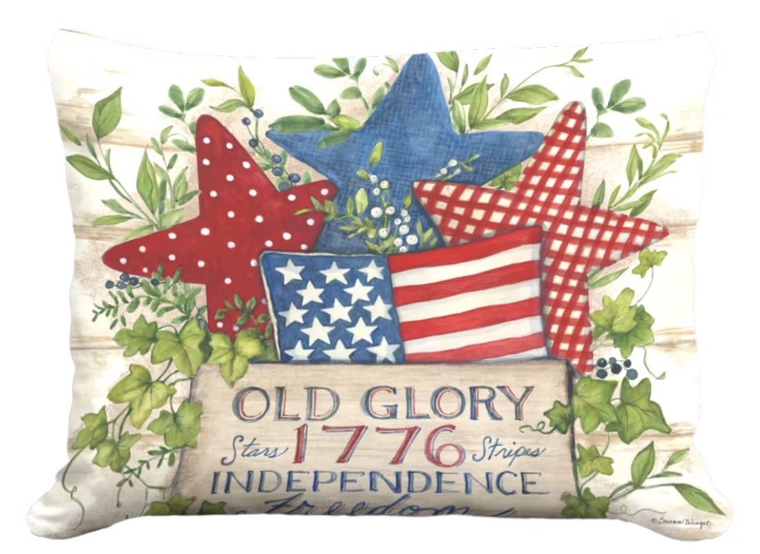 Old Glory Independence Pillow 19 x 24"