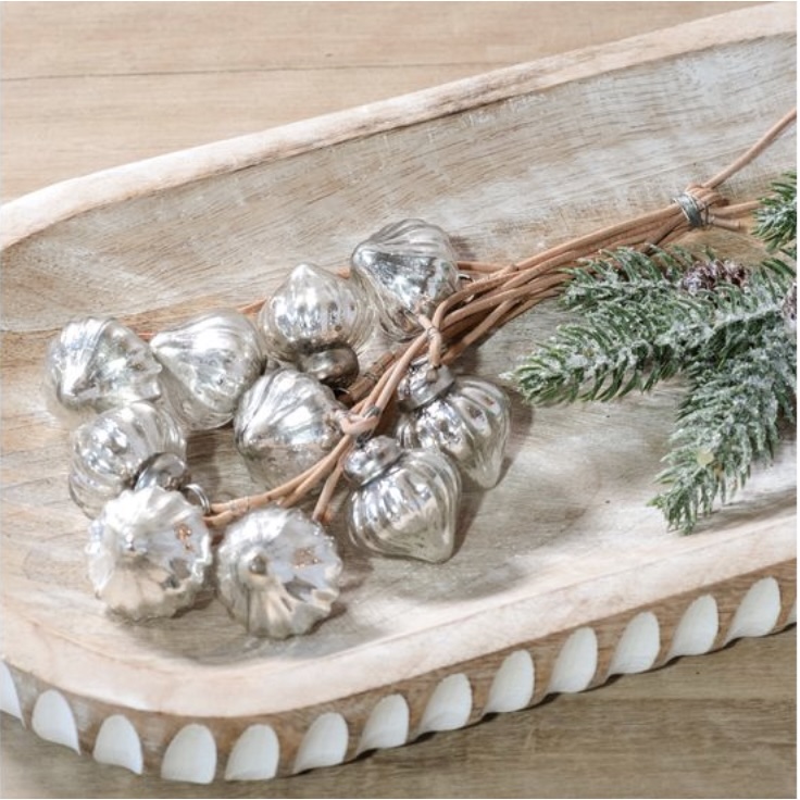 Silver Ornament Bunch 3"