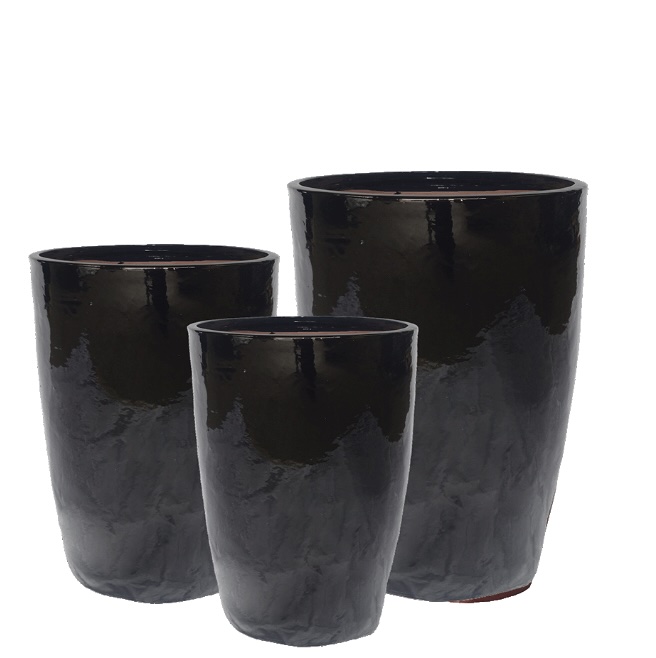 Rosaline Pot Black 16"W 