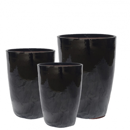 Rosaline Pot Black 16"W 