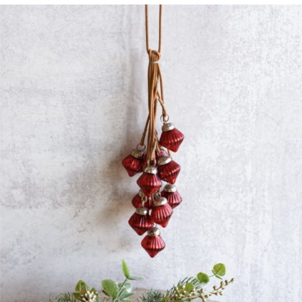 ORNAMENT, 3" RED GLASS