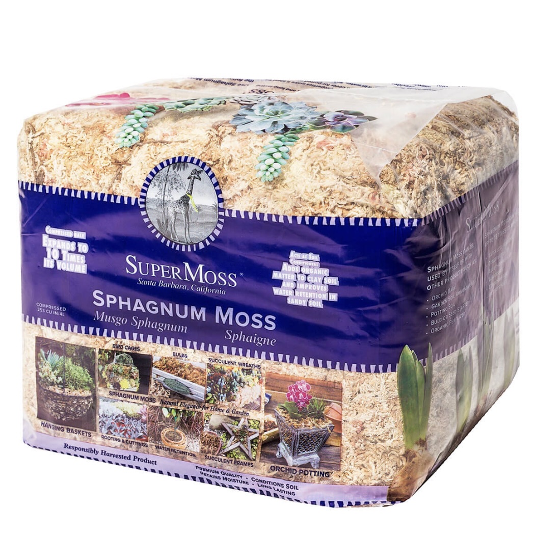 Sphagnum Moss Natural White 1 lb Bale
