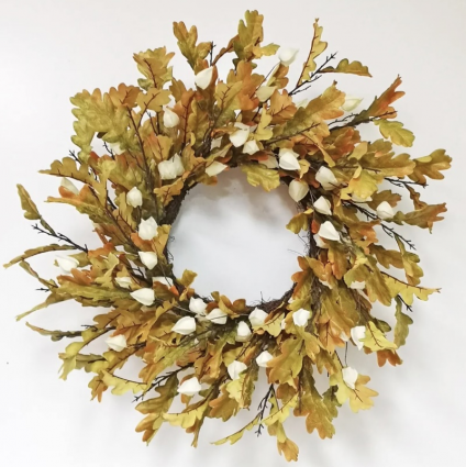 Oak & Lantern Wreath 32"