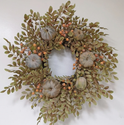 Pumpkin Wreath 24"