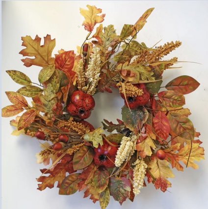 Pomegranate Wreath 16"
